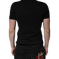 Dolce & Gabbana Black Cotton DG Logo Collared Polo T-shirt Mens T-Shirt