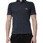 Dolce & Gabbana Dark Blue Logo Plaque Cotton Men Polo Shirt T-shirt
