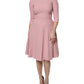 Dolce & Gabbana Pink A-line Flare Viscose 3/4 Sleeves Dress