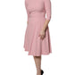 Dolce & Gabbana Pink A-line Flare Viscose 3/4 Sleeves Dress
