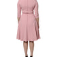 Dolce & Gabbana Pink A-line Flare Viscose 3/4 Sleeves Dress