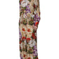 Dolce & Gabbana Multicolor Floral Wide Leg Jumpsuit Dress