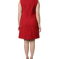 Dolce & Gabbana Red Wool Sleeveless Knee Length A-line Dress