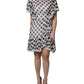 Dolce & Gabbana White Polka Dotted Silk Blend A-line Dress