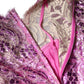 Dolce & Gabbana Metallic Fuchsia Floral Sheath Mini Dress
