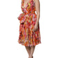 Dolce & Gabbana Multicolor Floral Silk V-neck Chiffon Dress