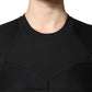 Dolce & Gabbana Black Cotton Long Sleeves A-line Mini Dress