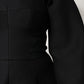 Dolce & Gabbana Black Cotton Long Sleeves A-line Mini Dress
