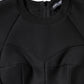 Dolce & Gabbana Black Cotton Long Sleeves A-line Mini Dress