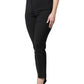 Dolce & Gabbana Black Polyester High Waist Slim Pants