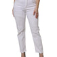 Dolce & Gabbana White Cotton High Waist Skinny Denim Jeans