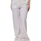 Dolce & Gabbana White Wool Mid Waist Wide Leg Pants