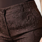 Dolce & Gabbana Brown Floral Brocade Mid Waist Mini Short
