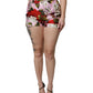 Dolce & Gabbana Pink Floral Print High Waist Hotpants Short
