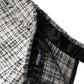 Dolce & Gabbana White Black High Waist Tartan Tweed Mini Skirt