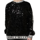 Dolce & Gabbana Black DG Queen Sequin Pullover Sweater