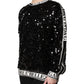 Dolce & Gabbana Black DG Queen Sequin Pullover Sweater