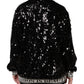 Dolce & Gabbana Black DG Queen Sequin Pullover Sweater