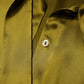 Dolce & Gabbana Olive Green Ascot Collar Long Sleeve Blouse Top