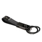 Dolce & Gabbana Brown Leather DG Plaque Double Keyring Holder Keychain