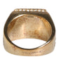 Dolce & Gabbana Gold Tone Sterling Silver 925 Crystals Ring