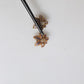 Dolce & Gabbana Gold Brass Purple Flower-Shaped Crystals Clip On Earrings