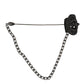 Dolce & Gabbana Silver Tone Brass Crown Chain Women Brooch Lapel Pin