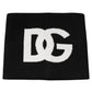Dolce & Gabbana Black Cashmere DG Logo Square Handkerchief Scarf