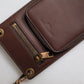 Dolce & Gabbana Brown Leather Neck Strap Cross Body Sling Bag