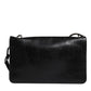 Dolce & Gabbana Black Leather Logo Purse Shoulder Crossbody Bag