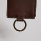Dolce & Gabbana Brown Calf Leather Lanyard Logo Card Holder Wallet
