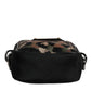 Dolce & Gabbana Multicolor Leopard Jacquard Logo Plaque Neck Strap Bag
