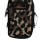 Dolce & Gabbana Multicolor Leopard Jacquard Logo Plaque Neck Strap Bag