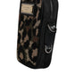 Dolce & Gabbana Multicolor Leopard Jacquard Logo Plaque Neck Strap Bag