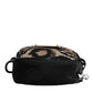 Dolce & Gabbana Multicolor Leopard Jacquard Logo Plaque Neck Strap Bag