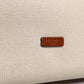 Dolce & Gabbana Beige Brown Cotton Leather Duffle Shoulder Bag