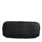 Dolce & Gabbana Black Leather Logo Plaque Shoulder Crossbody Bag