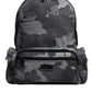 Dolce & Gabbana Gray Cotton Camouflage Logo Plaque Backpack Bag