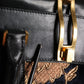 Dolce & Gabbana Black Floral Jacquard Handbag Shoulder Tote Bag