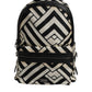 Dolce & Gabbana Black White Nylon Leather Travel Back Pack Bag