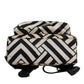 Dolce & Gabbana Black White Nylon Leather Travel Back Pack Bag