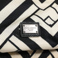 Dolce & Gabbana Black White Nylon Leather Travel Back Pack Bag