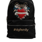 Dolce & Gabbana Black Nylon #DGFAMILY Embellished Backpack VULCANO Bag