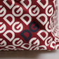 Dolce & Gabbana Red White DG Logo Print Nylon Travel Backpack Bag