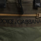 Dolce & Gabbana Military Green Patchwork School Backpack Bag