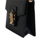 Dolce & Gabbana Black Calfskin Leather Shoulder Strap Bag