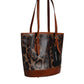 Dolce & Gabbana Brown Leopard Leather Shoulder Strap Tote Bag