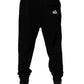 Dolce & Gabbana Black Cotton Crown Logo Jogger Pants