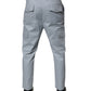 Dolce & Gabbana Light Blue Cotton Cargo Tapered Pants
