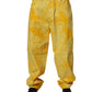 Dolce & Gabbana Yellow Tie Dye Cotton Straight Denim Jeans